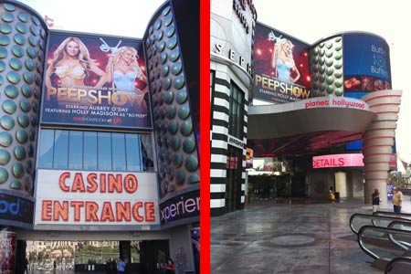 Planet Hollywood Entrance Before and After